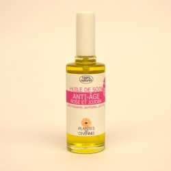 Huile anti-âge rose de Provins et jojoba, raffermissante, purifiante, anti-rides