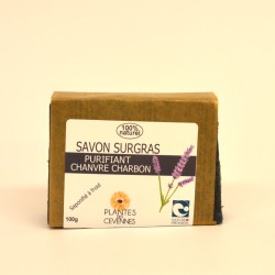 Savon purifiant et détoxifiant Chanvre et Charbon végétal